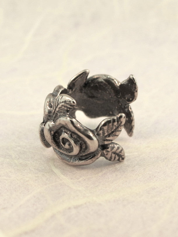 Rose Ear Cuff in Silver