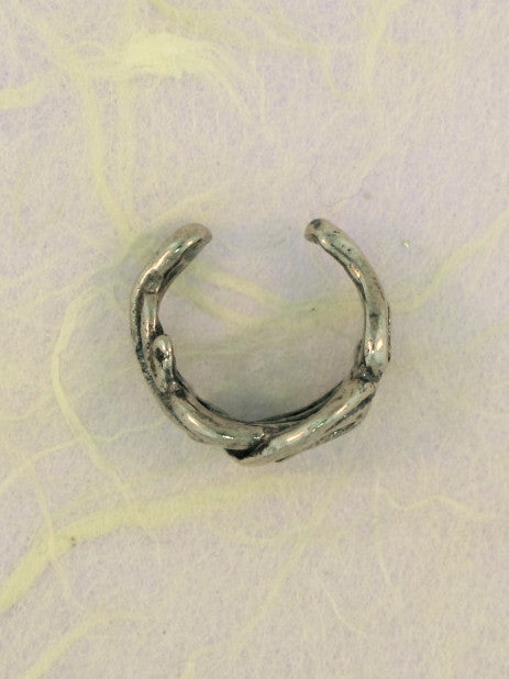 Nouveau Swirl Ear Cuff in Silver