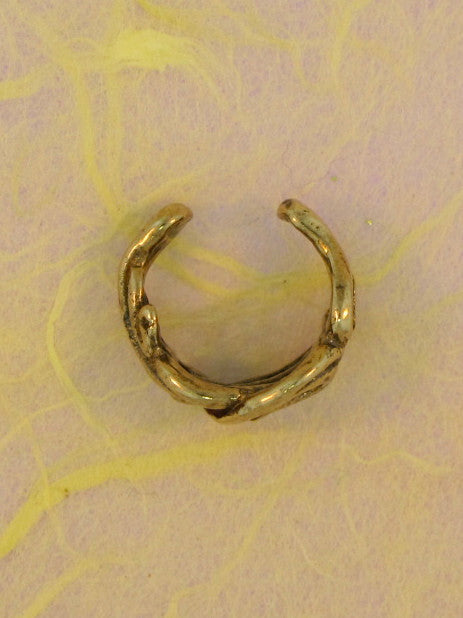 Nouveau Swirl Ear Cuff in Bronze