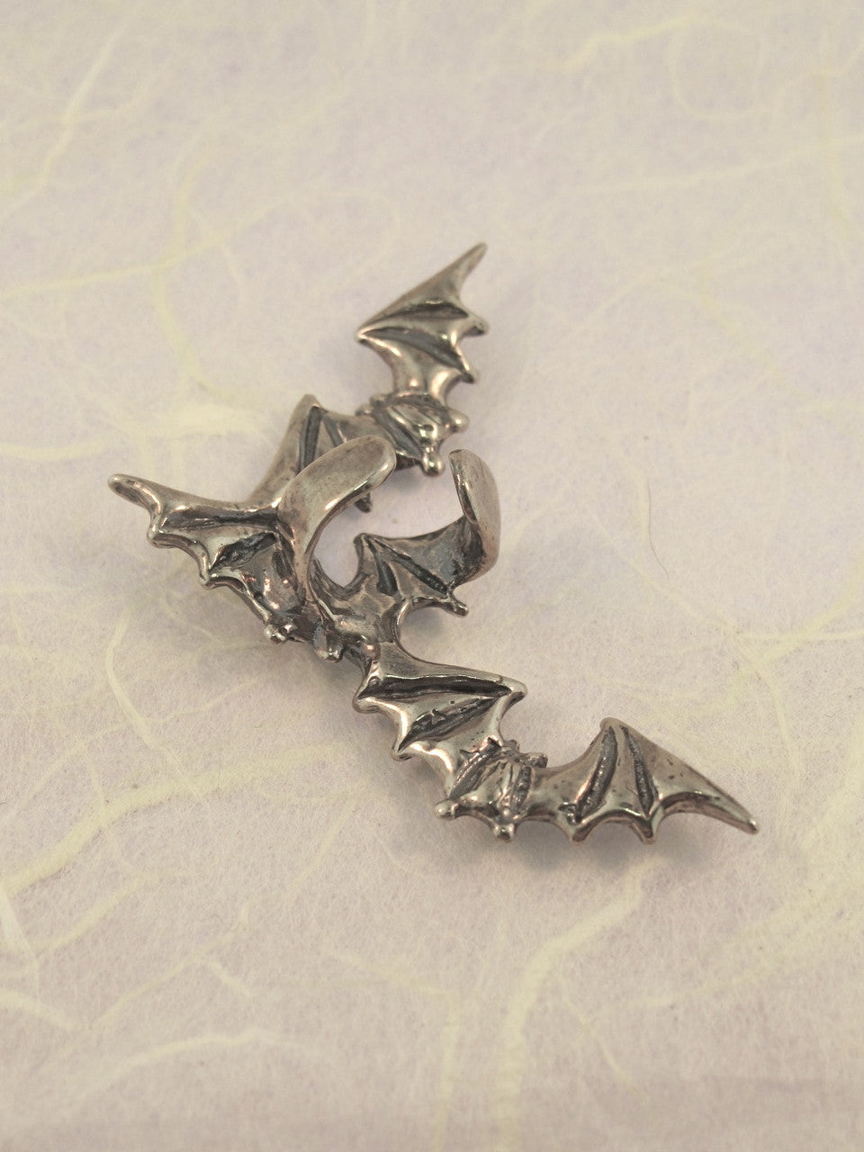 Bat Flock Ear Cuff - Sterling Silver