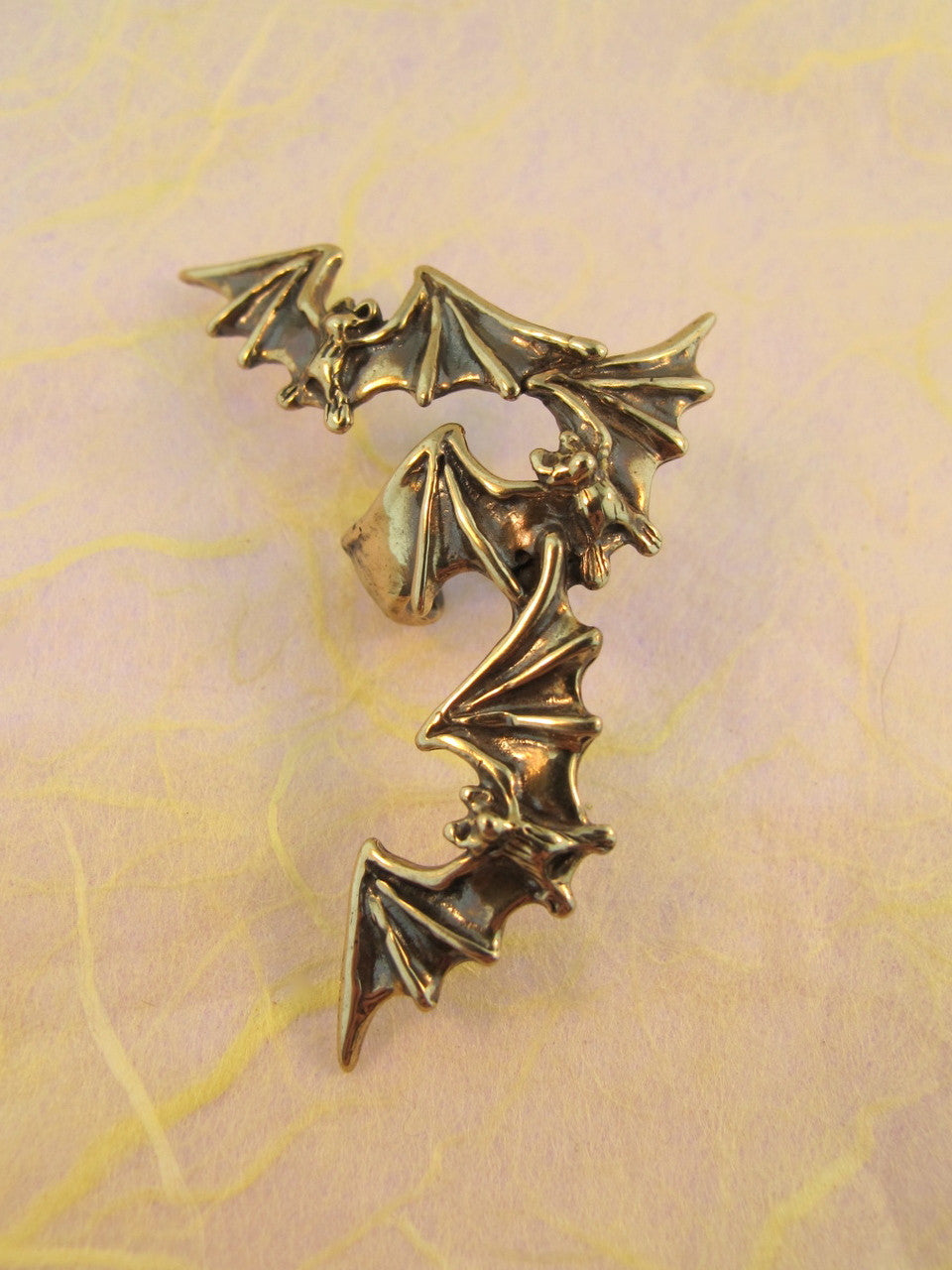 Bat Flock Ear Cuff - Bronze