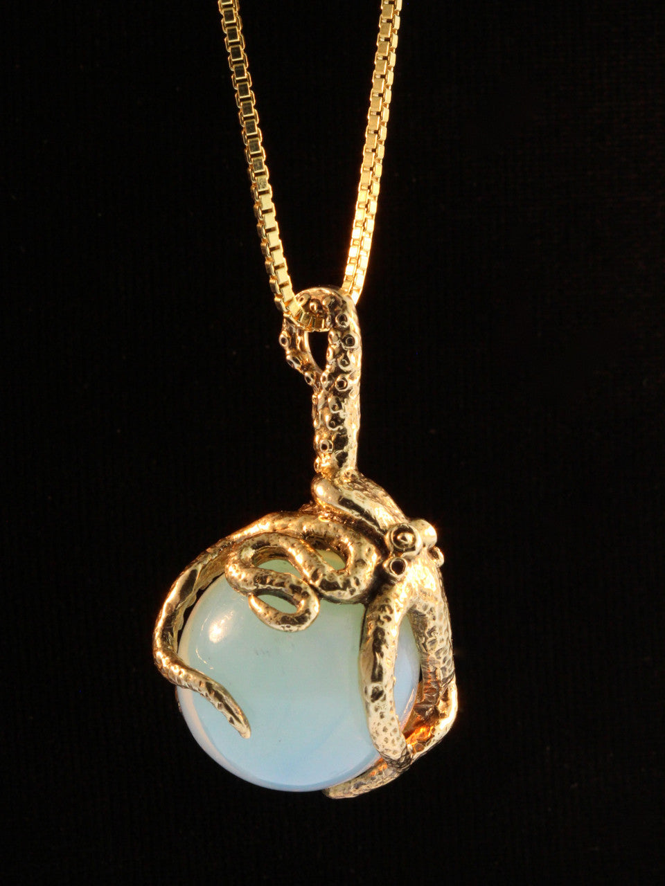 Octopus Orb with Opalite - 14k Gold