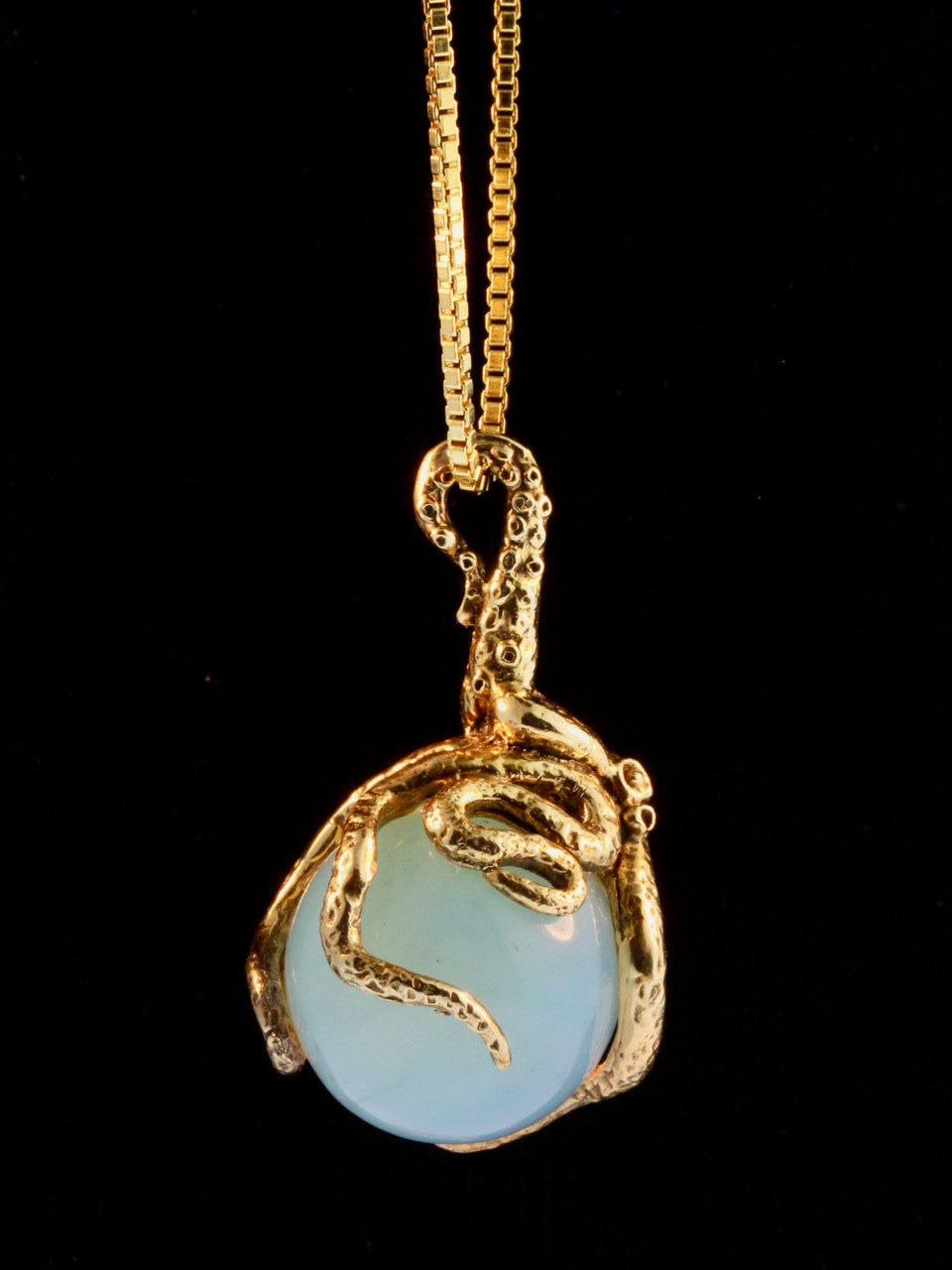 Octopus Orb with Opalite - 14k Gold