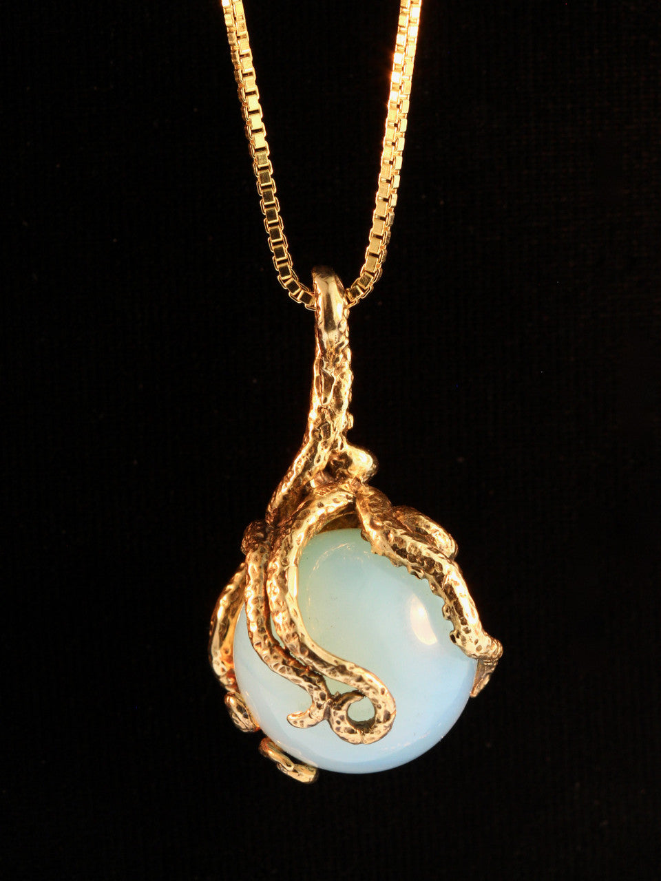 Octopus Orb with Opalite - 14k Gold
