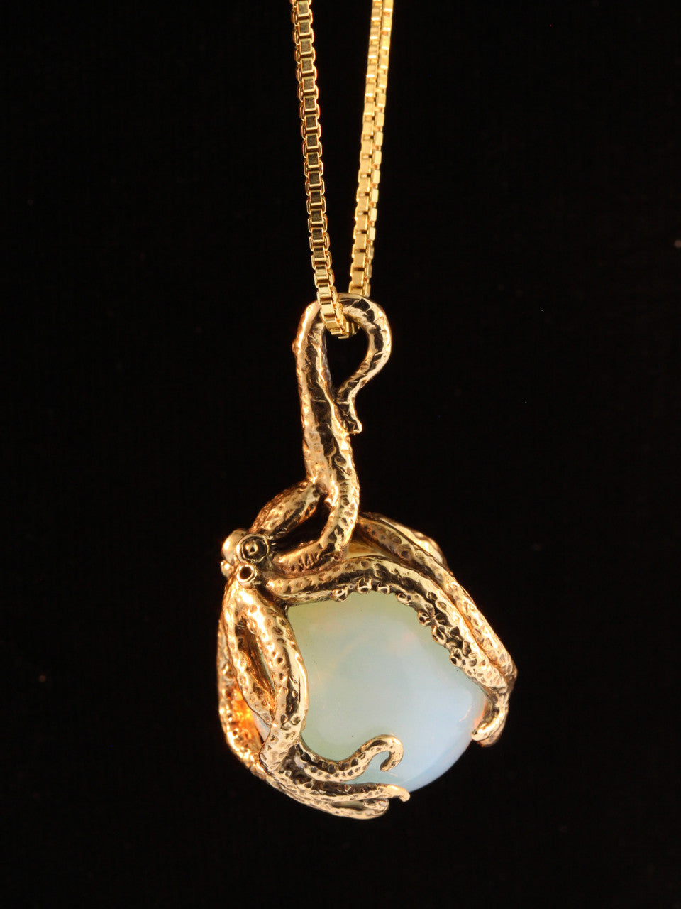 Octopus Orb with Opalite - 14k Gold