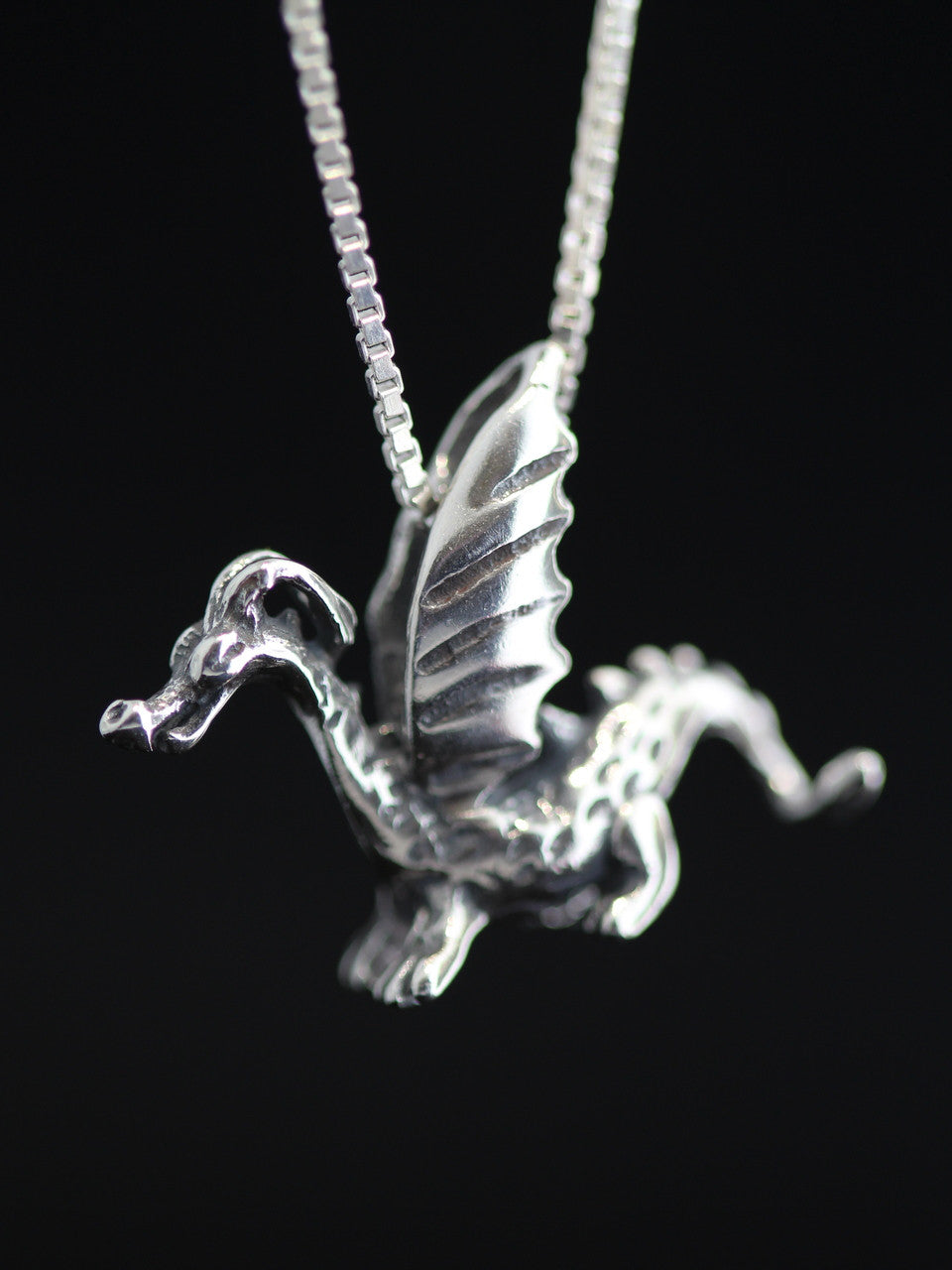 Dragon - Baby Dragon Charm - Silver