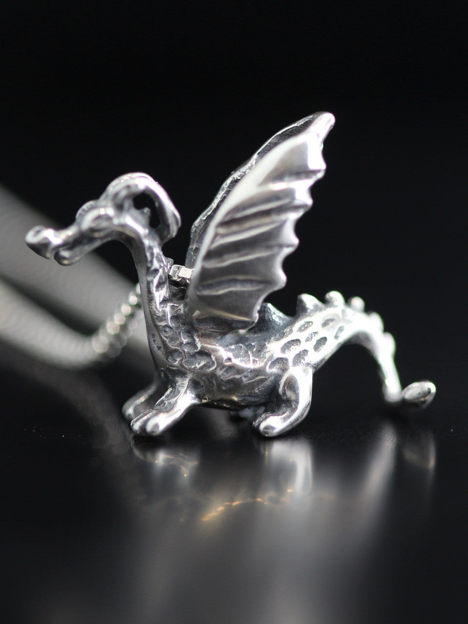 Dragon - Baby Dragon Charm - Silver