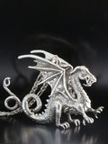 Renaissance Dragon Necklace - Silver