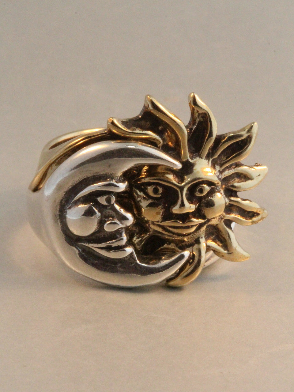 Sun Moon Eclipse Ring - Bronze and Silver Version