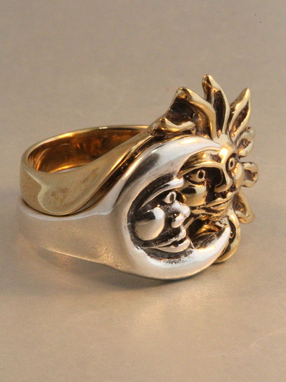 Sun Moon Eclipse Ring - Bronze and Silver Version