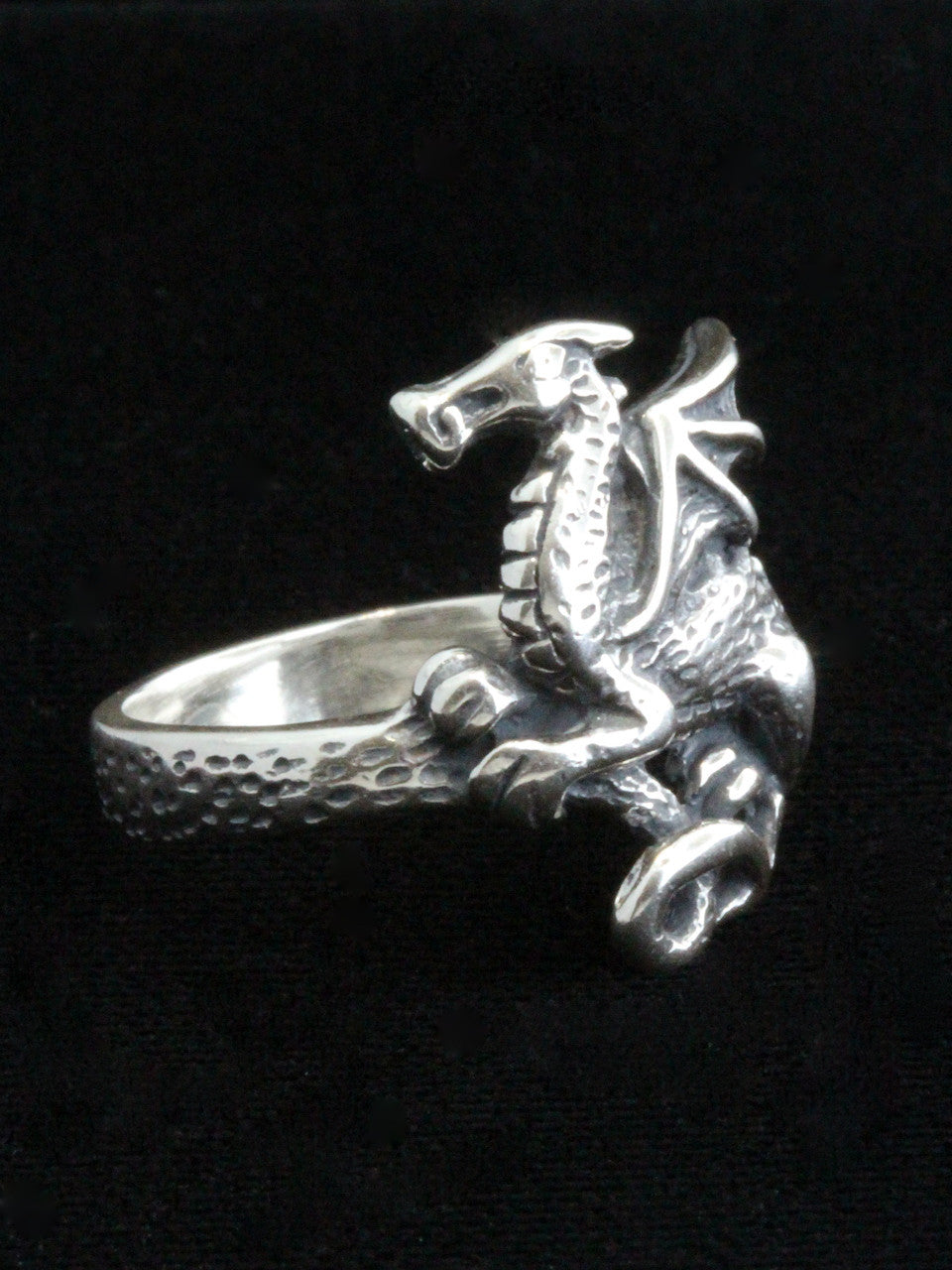 Flat Dragon Ring - Silver