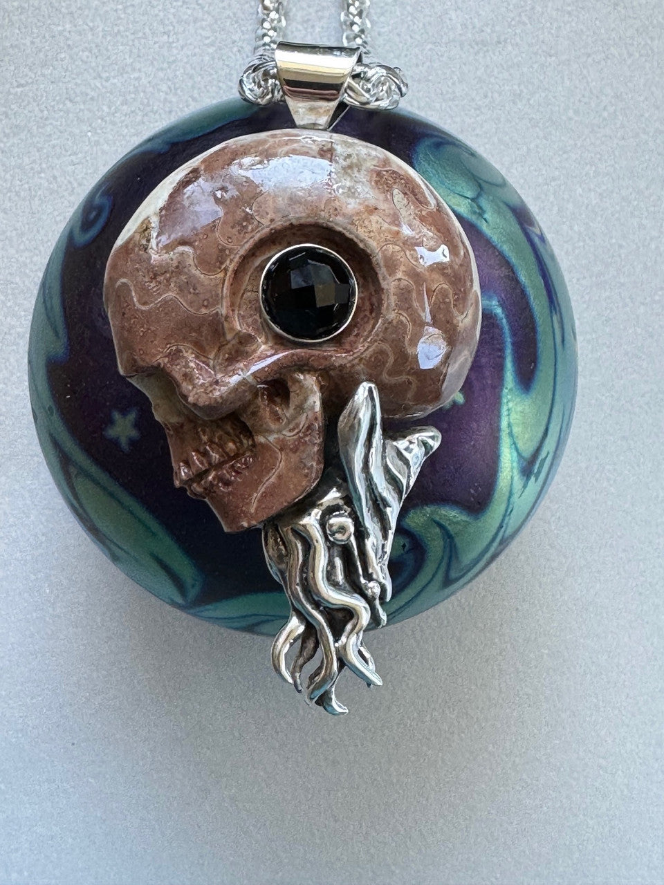 Timor Skull Ammonite - Silver
