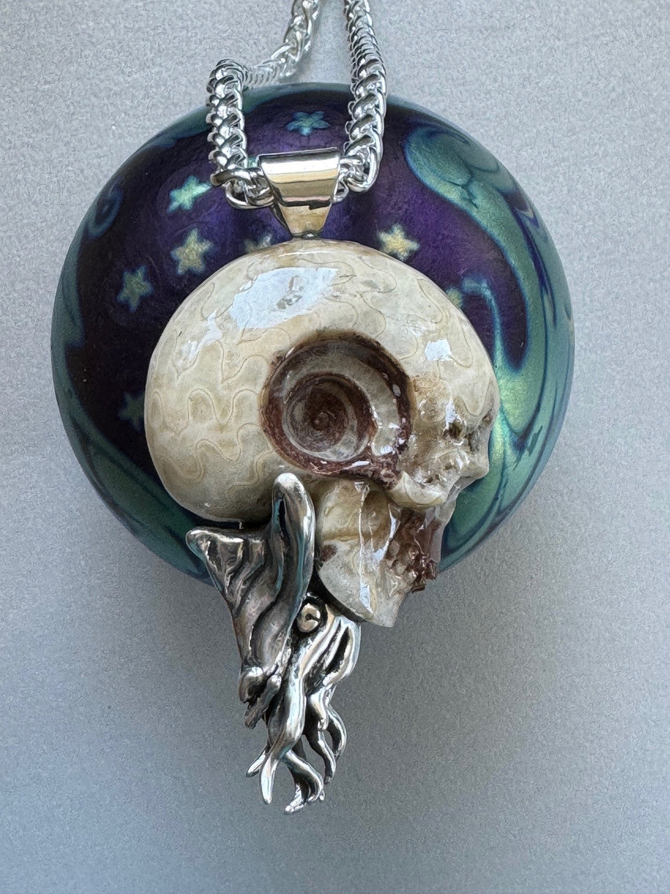 Timor Skull Ammonite - Silver