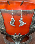 Soaring Bat Earrings - Silver