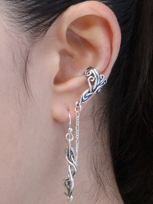 Arabesque Bajoran Ear Cuff - Silver