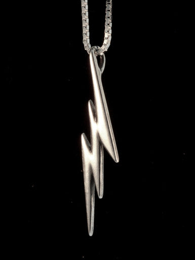 Lightning Bolt Charm - Silver
