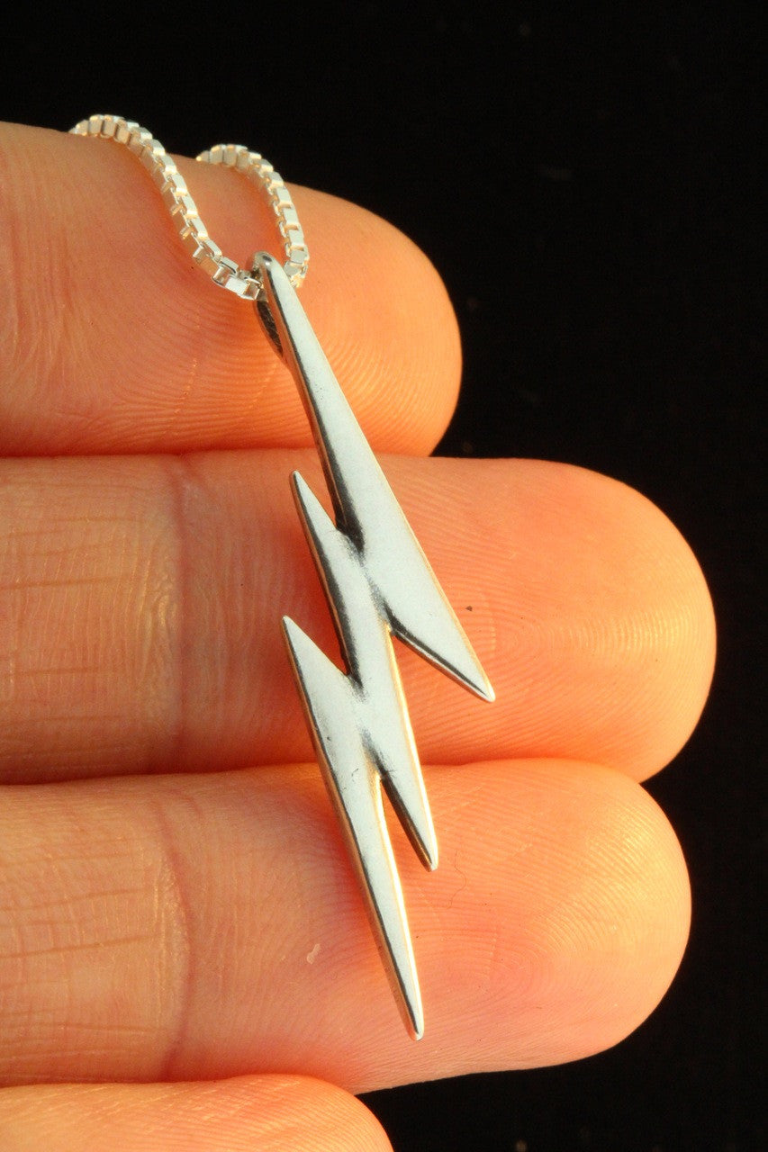 Lightning Bolt Charm in Silver