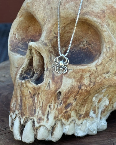 Small Spider Charm - Silver
