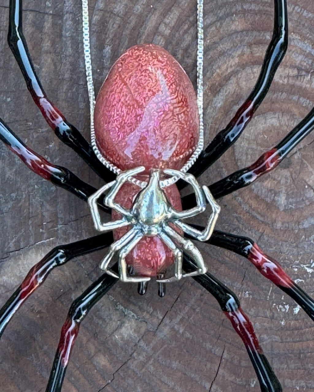 Sterling Silver Large Spider Pendant