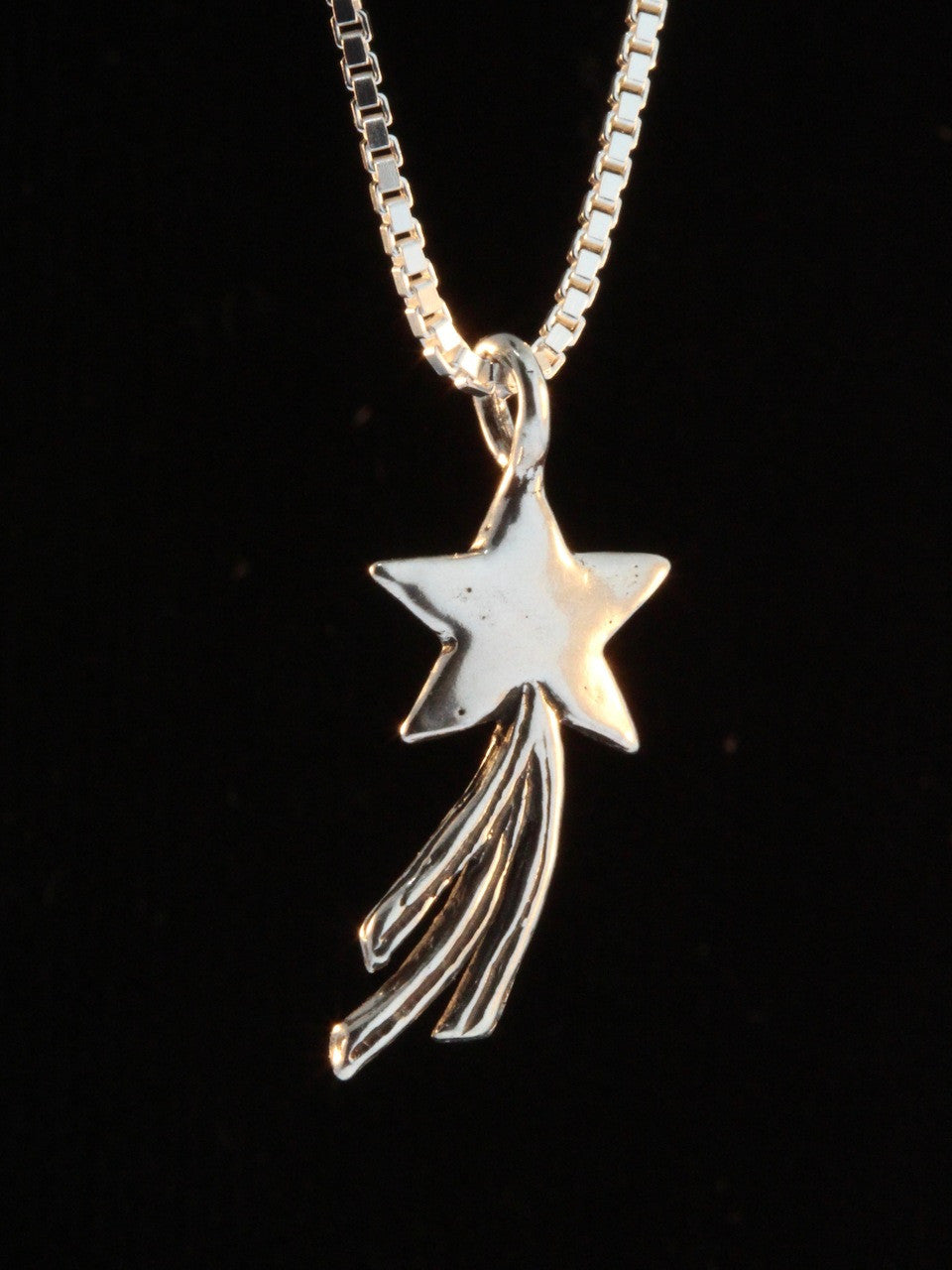 Shooting Star Charm - Sterling Silver