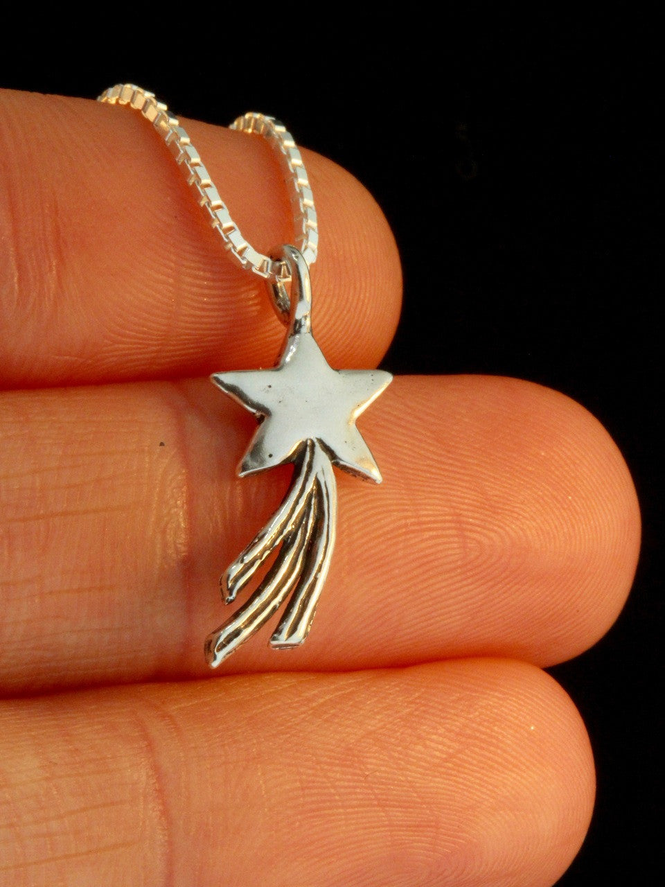 Shooting Star Charm - Sterling Silver