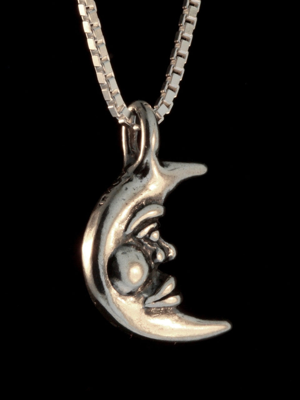 Silver moon charm