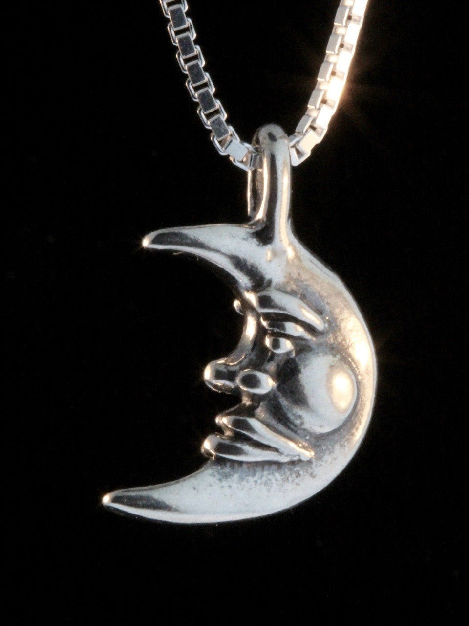 Silver moon charm
