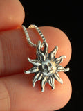 Celestial - Small Sun Charm - Silver
