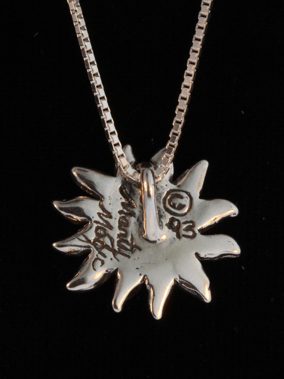 Celestial - Medium Sun Charm - Silver