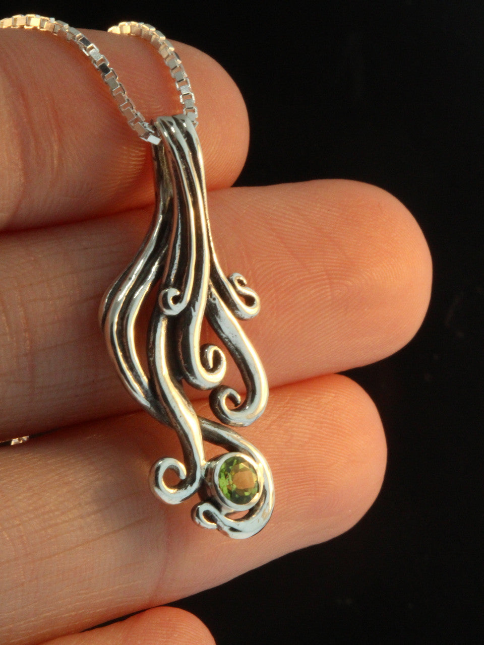 Cascade Waterfall Pendant with Peridot