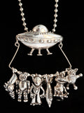 Ultimate Flying Saucer U.F.O. Charm Collection - Silver