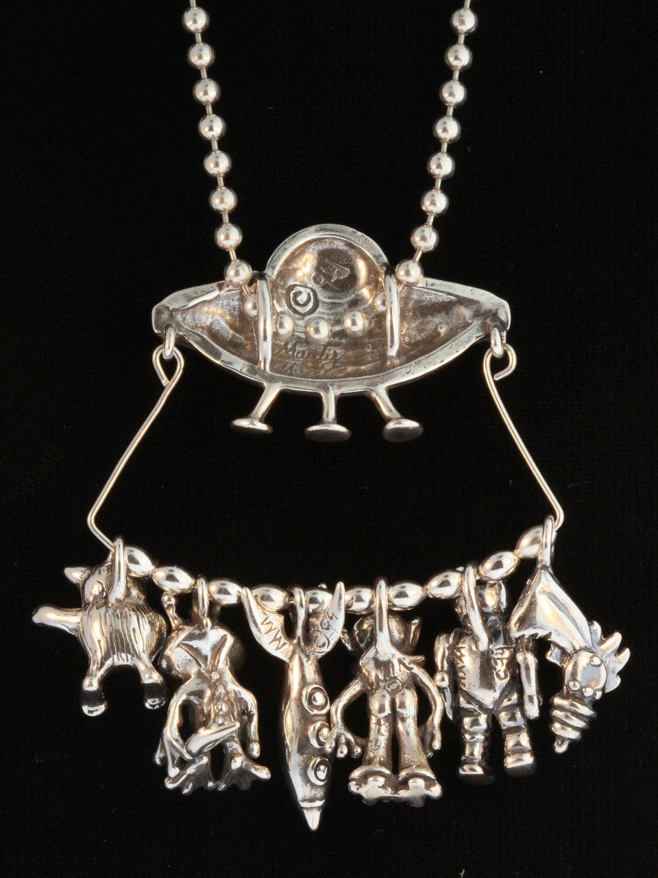 Ultimate Flying Saucer U.F.O. Charm Collection - Silver