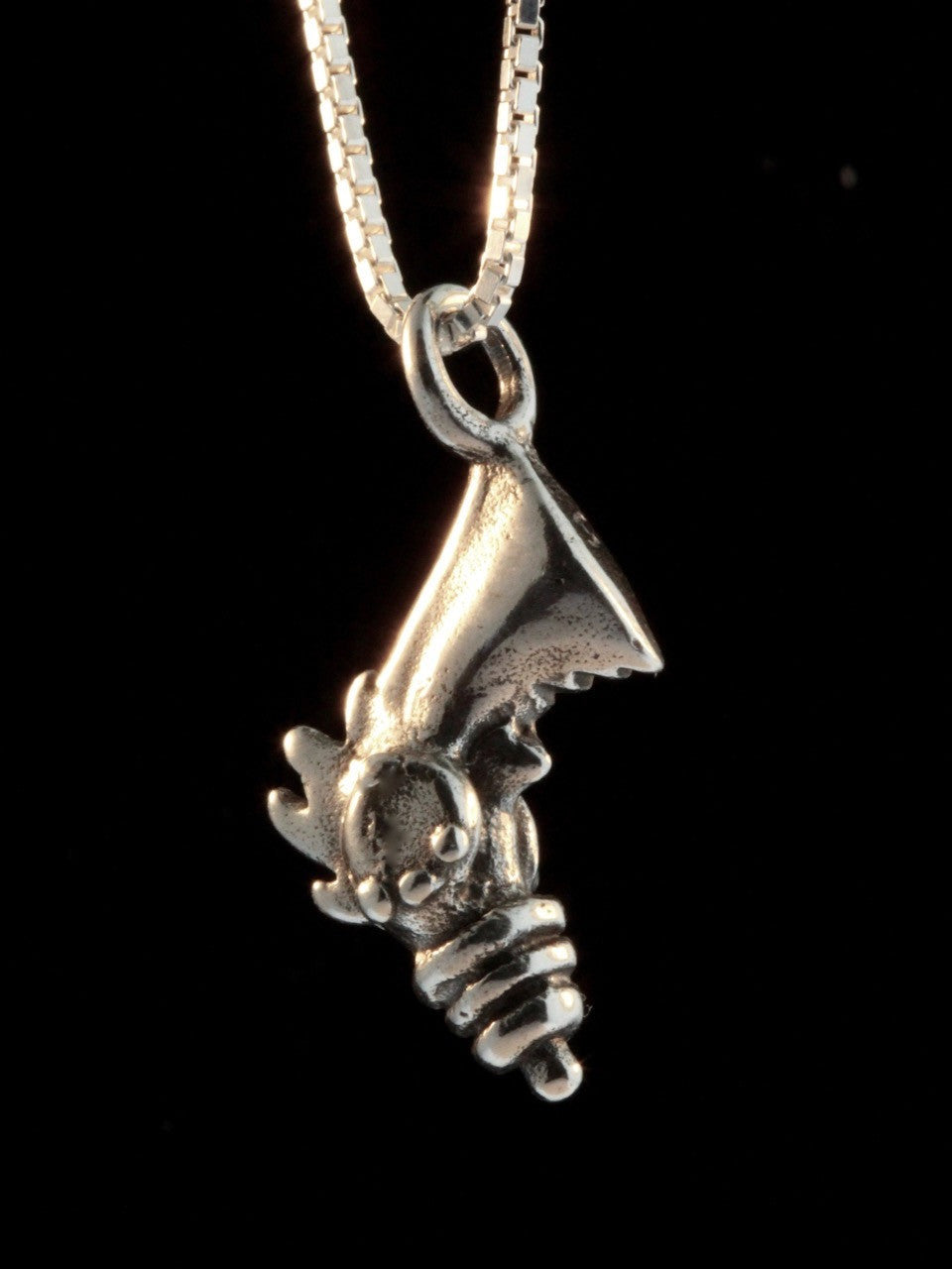 Retro Ray Gun Charm - Sterling Silver