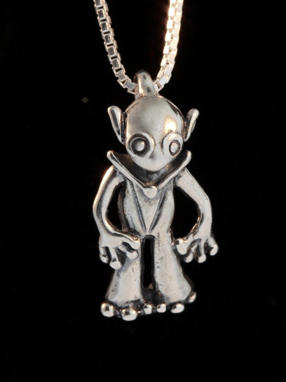 Alien Martian Charm - Silver