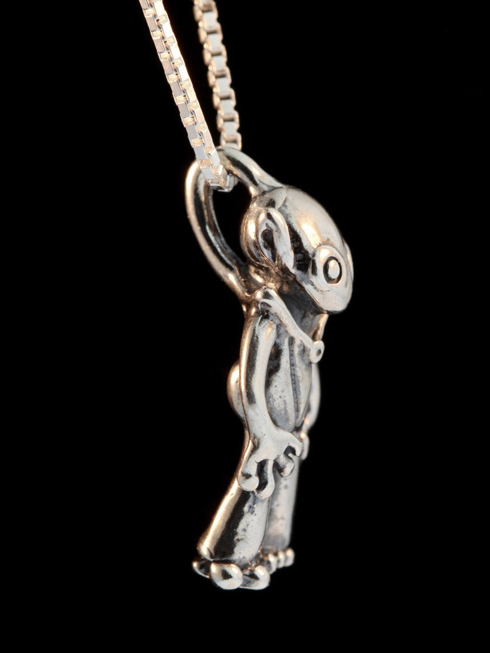 Alien Martian Charm - Silver