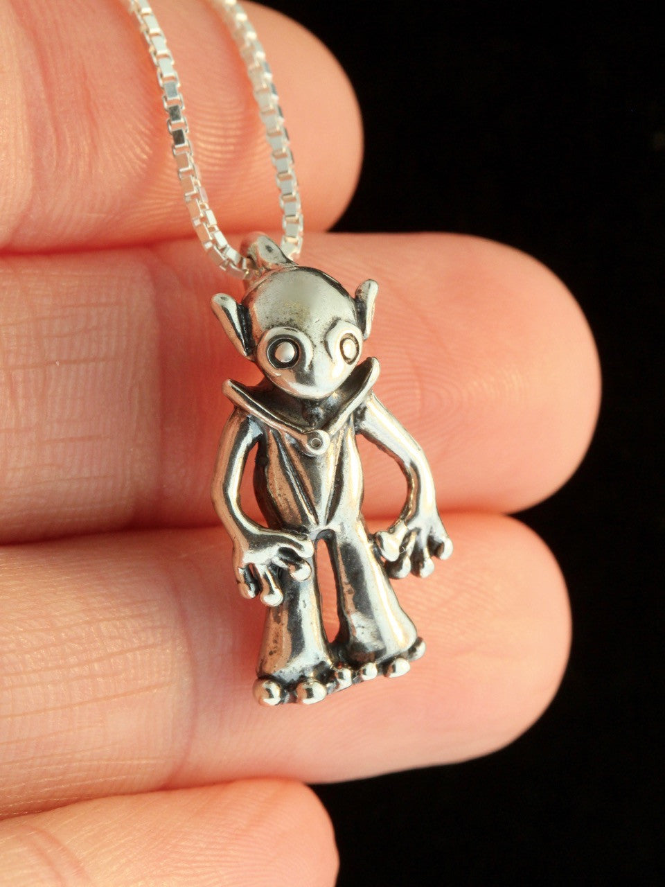 Alien Martian Charm - Silver