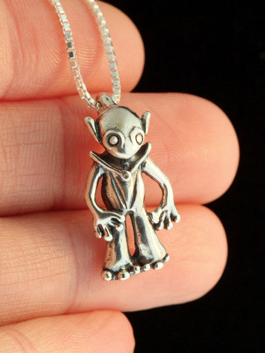 Alien Martian Charm - Silver