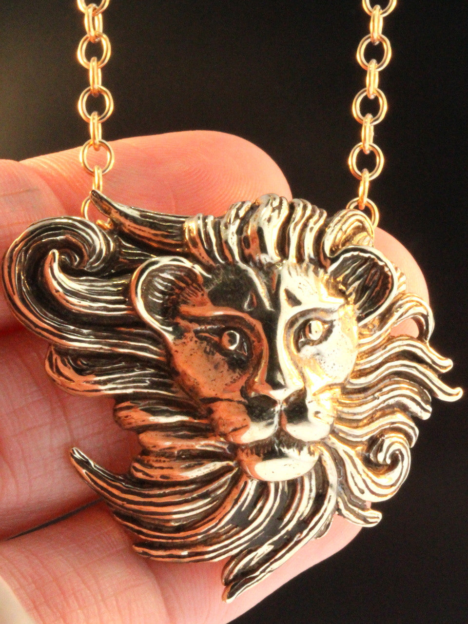 Wind Lion Pendant - Bronze