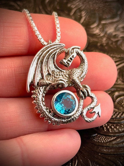 Avalon with 8mm Blue Topaz