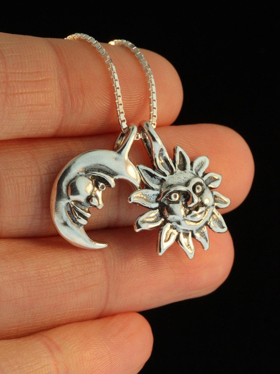 Two Part Eclipse Pendant - Silver
