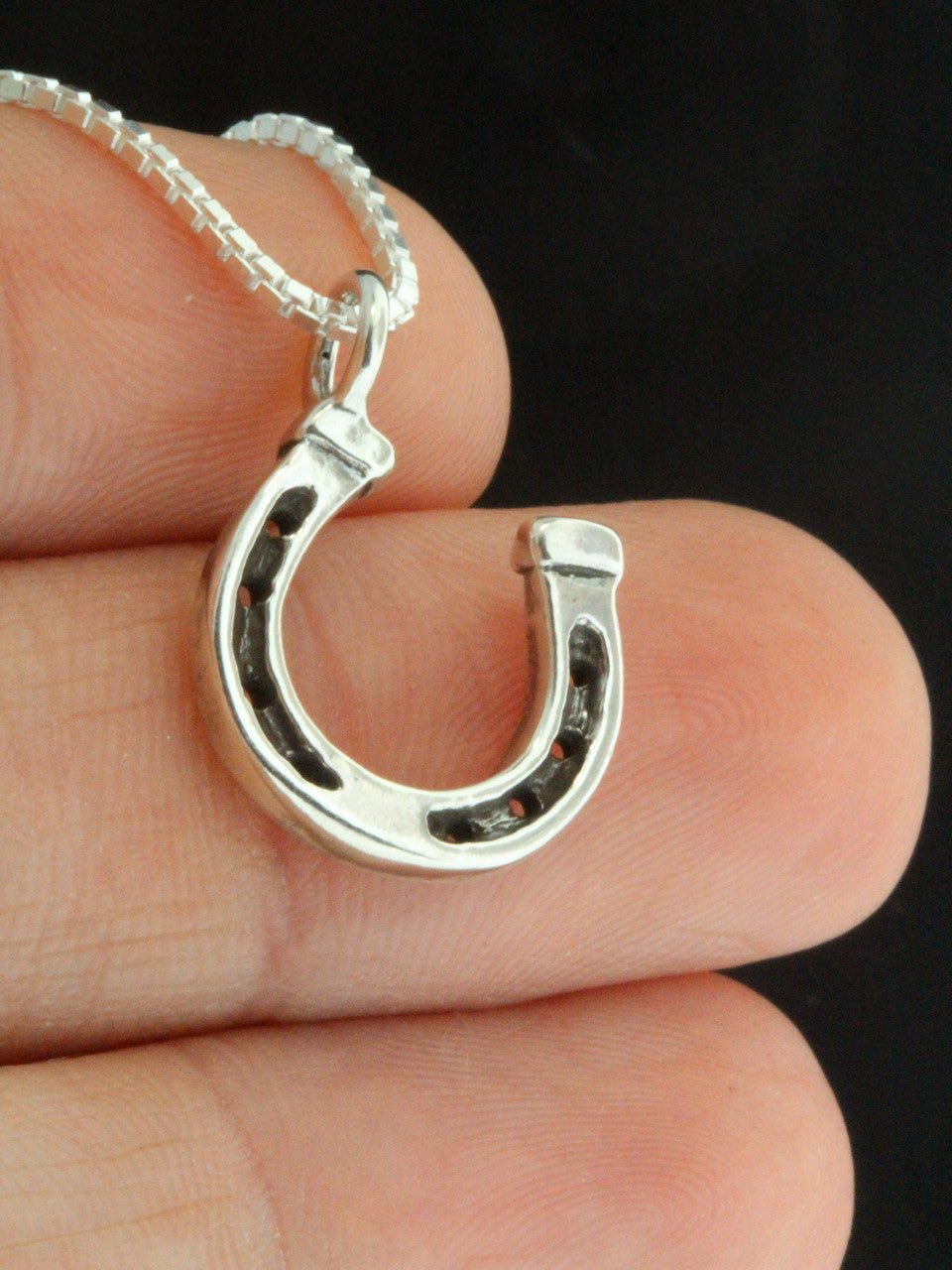 Good Luck Horseshoe Charm - Sterling Silver