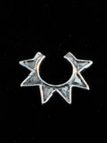 Ninja Star Ear Cuff - Sterling Silver