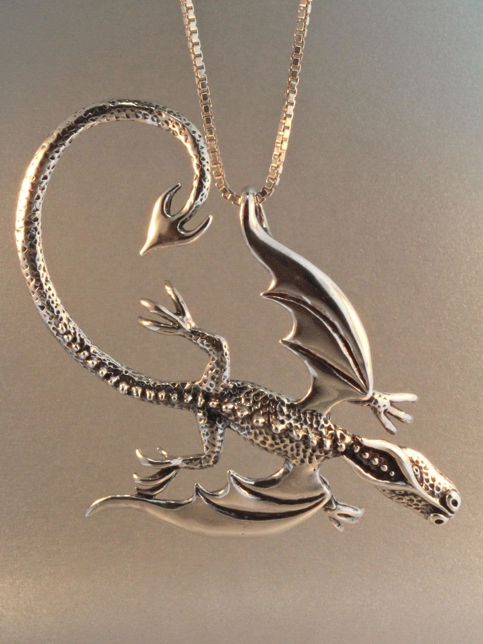 Balerion Dragon Pendant - Silver