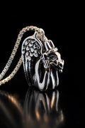 Spitting Gargoyle Pendant - Silver