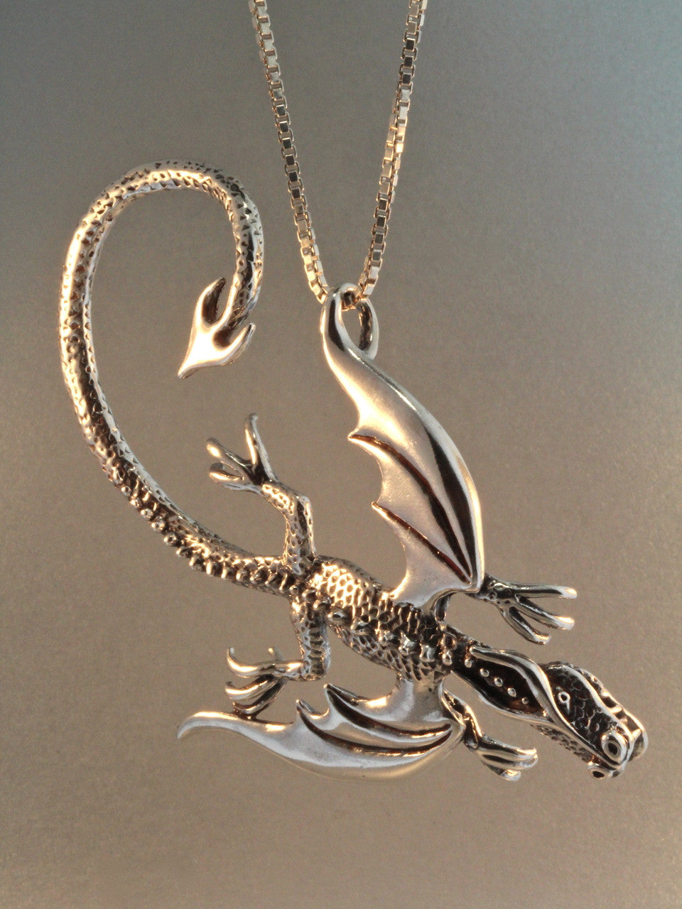 Balerion Dragon Pendant - Silver