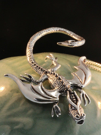 Balerion Dragon Pendant - Sterling Silver