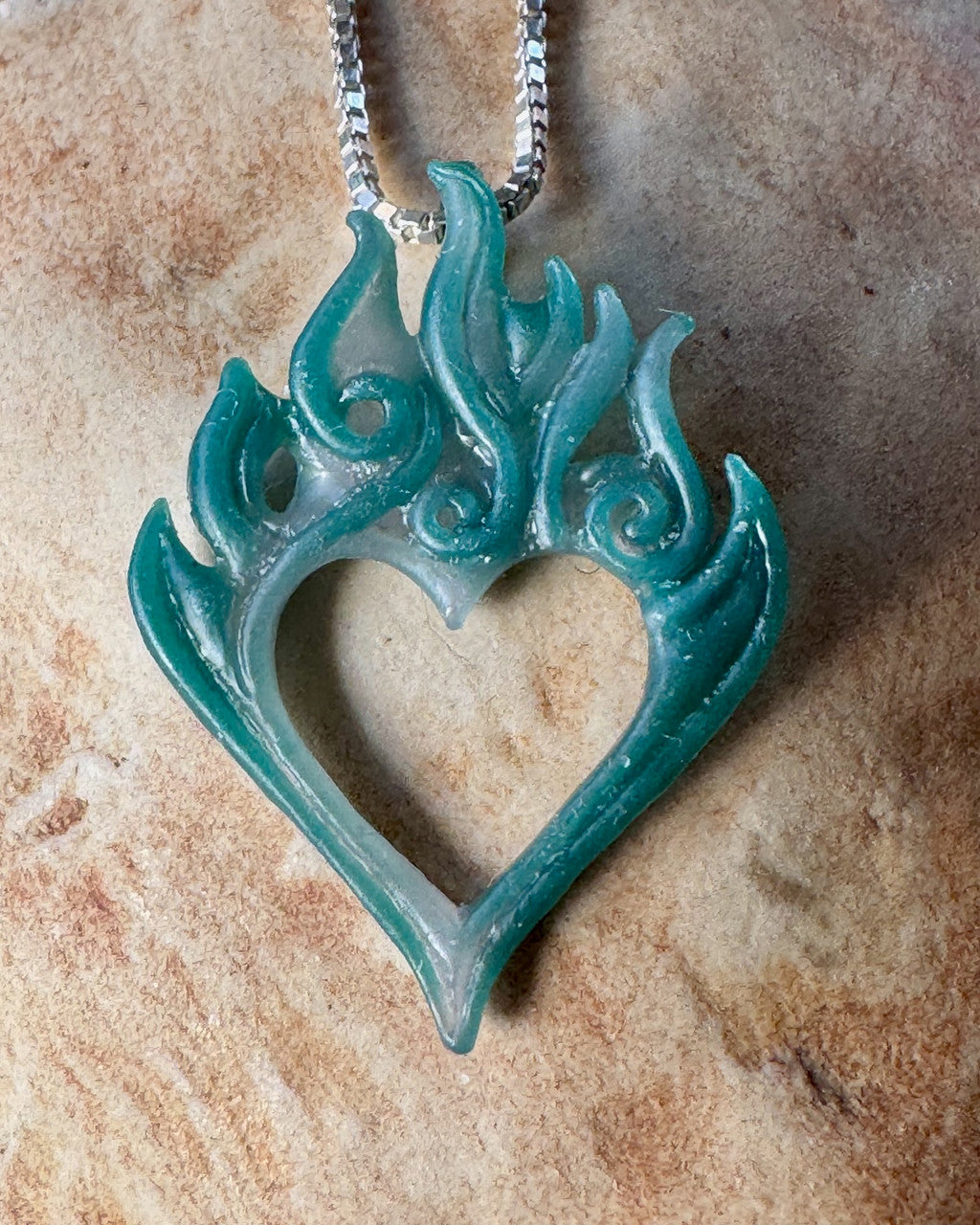 Original Burning Love Heart Pendant Wax