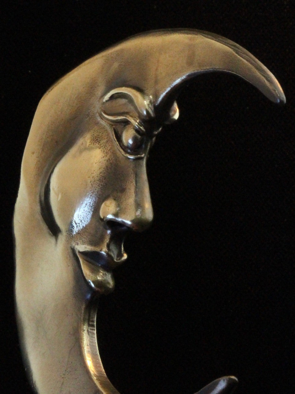 Moon Hook Sculpture - Bronze