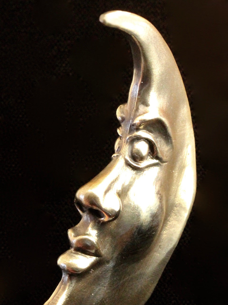 Moon Hook Sculpture - Bronze