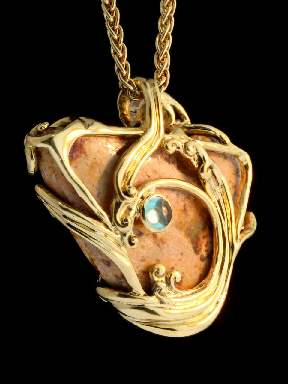 Archipelago Moonrise Wave Pendant - 18K gold